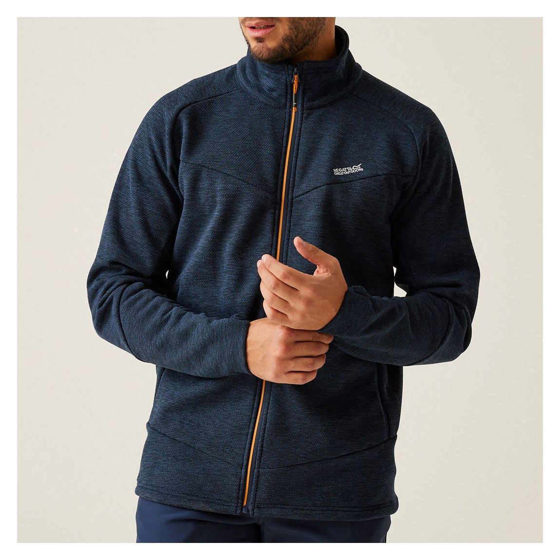 Navy Marl Rivake Full Zip Fleece main product photo