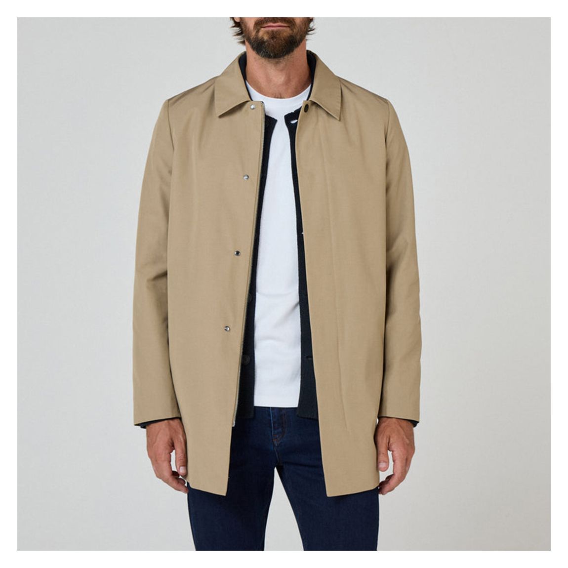 Beige Huntingfield Cotton Blend Jacket main product photo