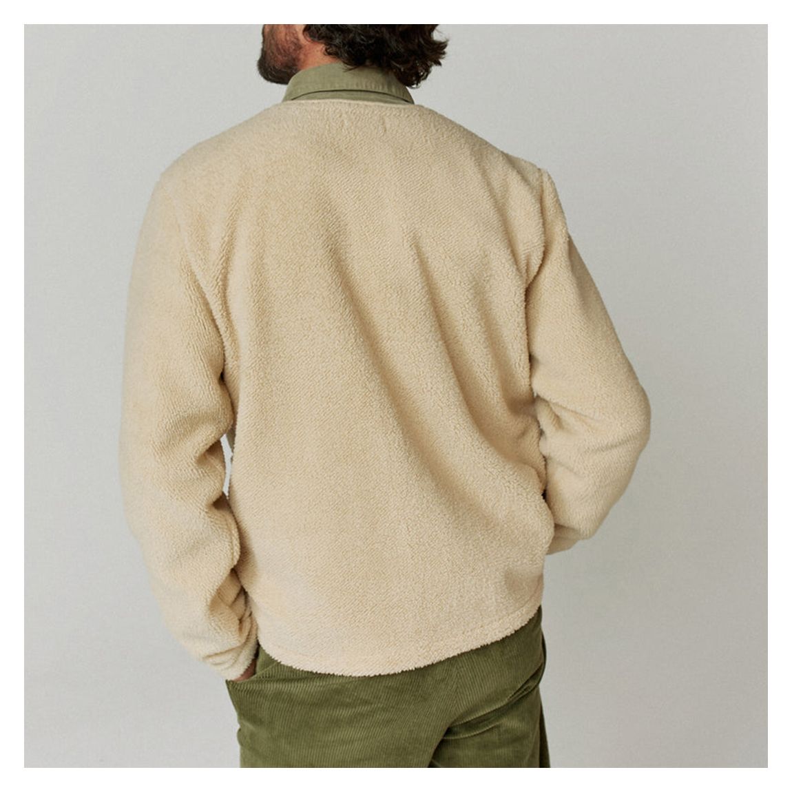 Ecru Menlough Collarless Jacket main product photo
