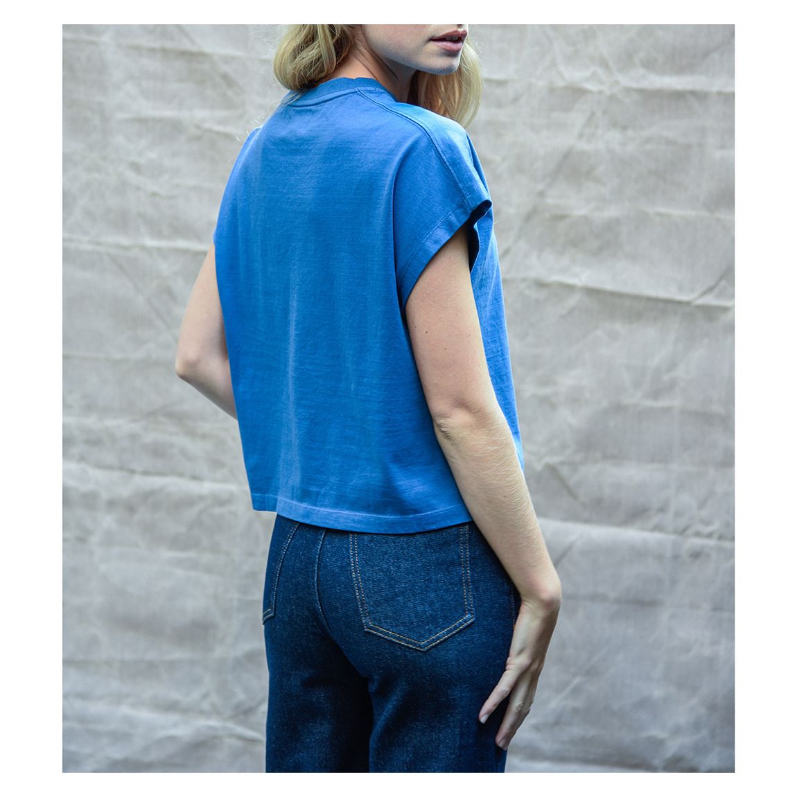 Blue Annabel Cotton T-Shirt main product photo
