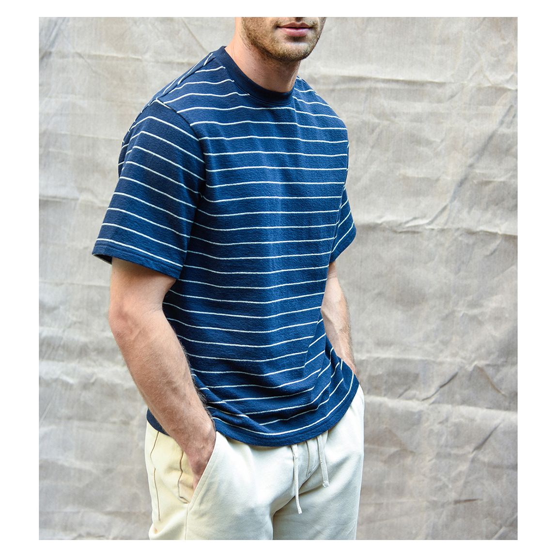 Navy Callum Cotton T-Shirt main product photo