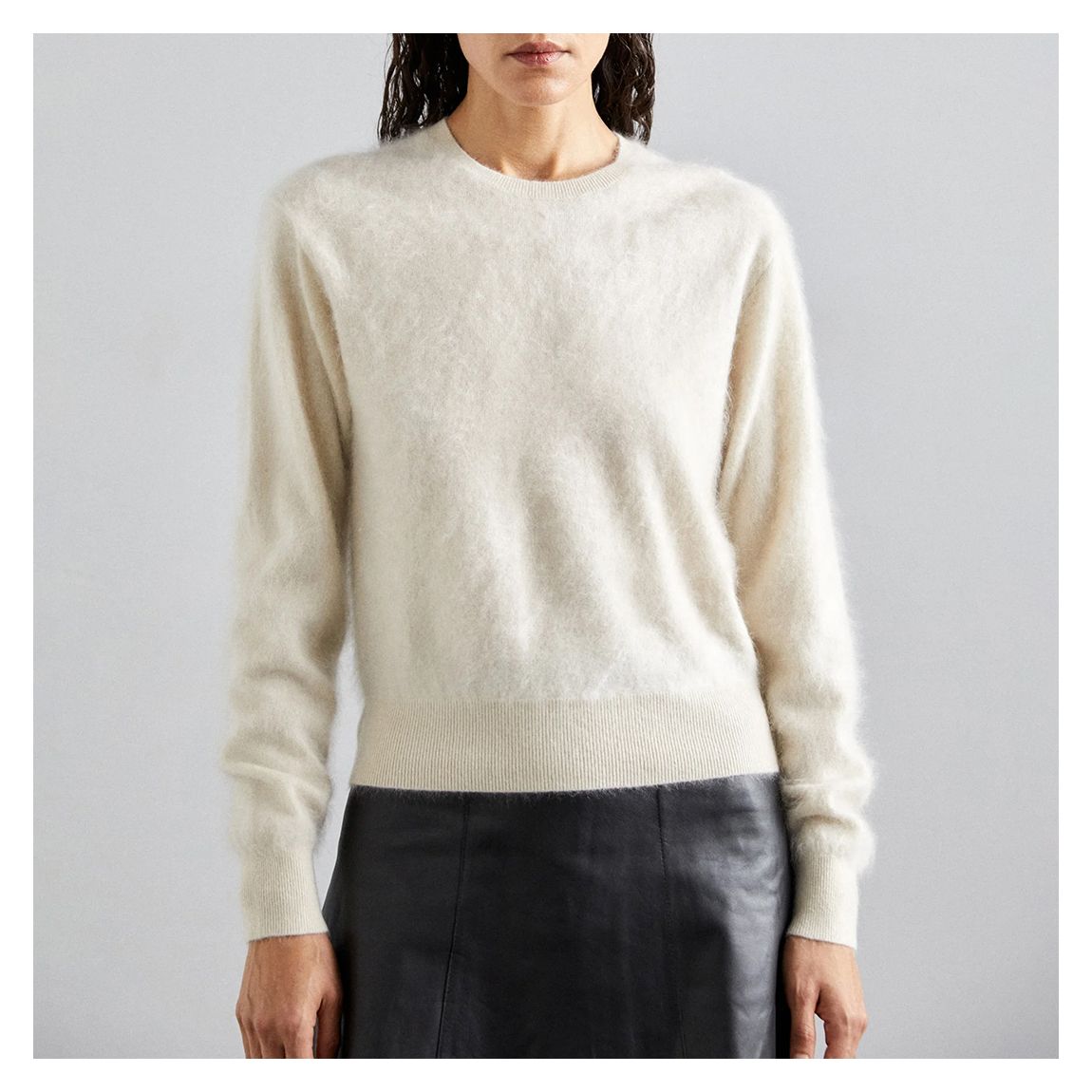 Cream Mantea Knit Wool Blend Top main product photo