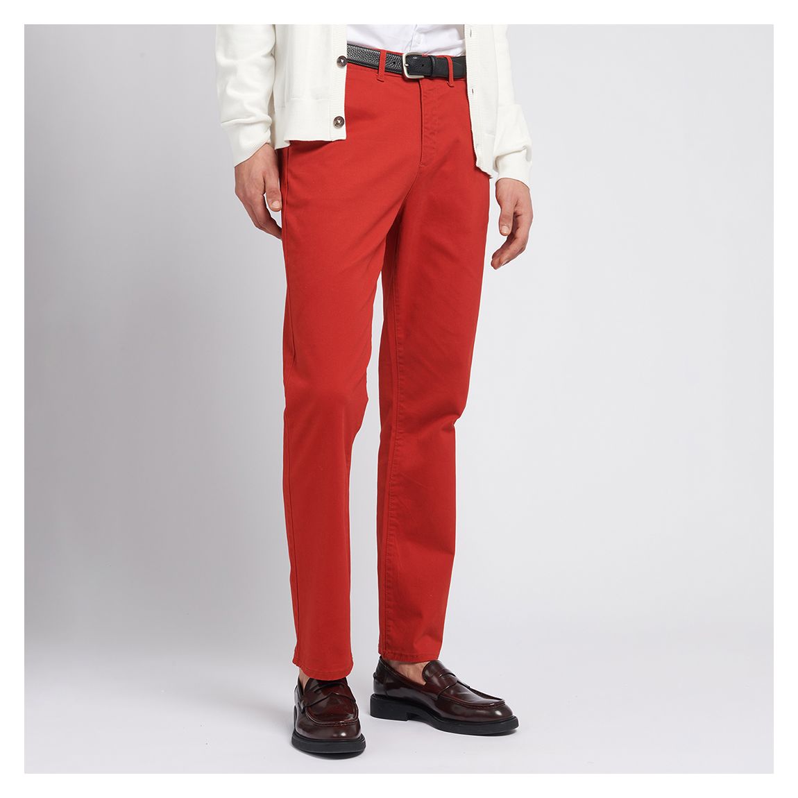 Red Everyday Cotton Blend Chinos main product photo