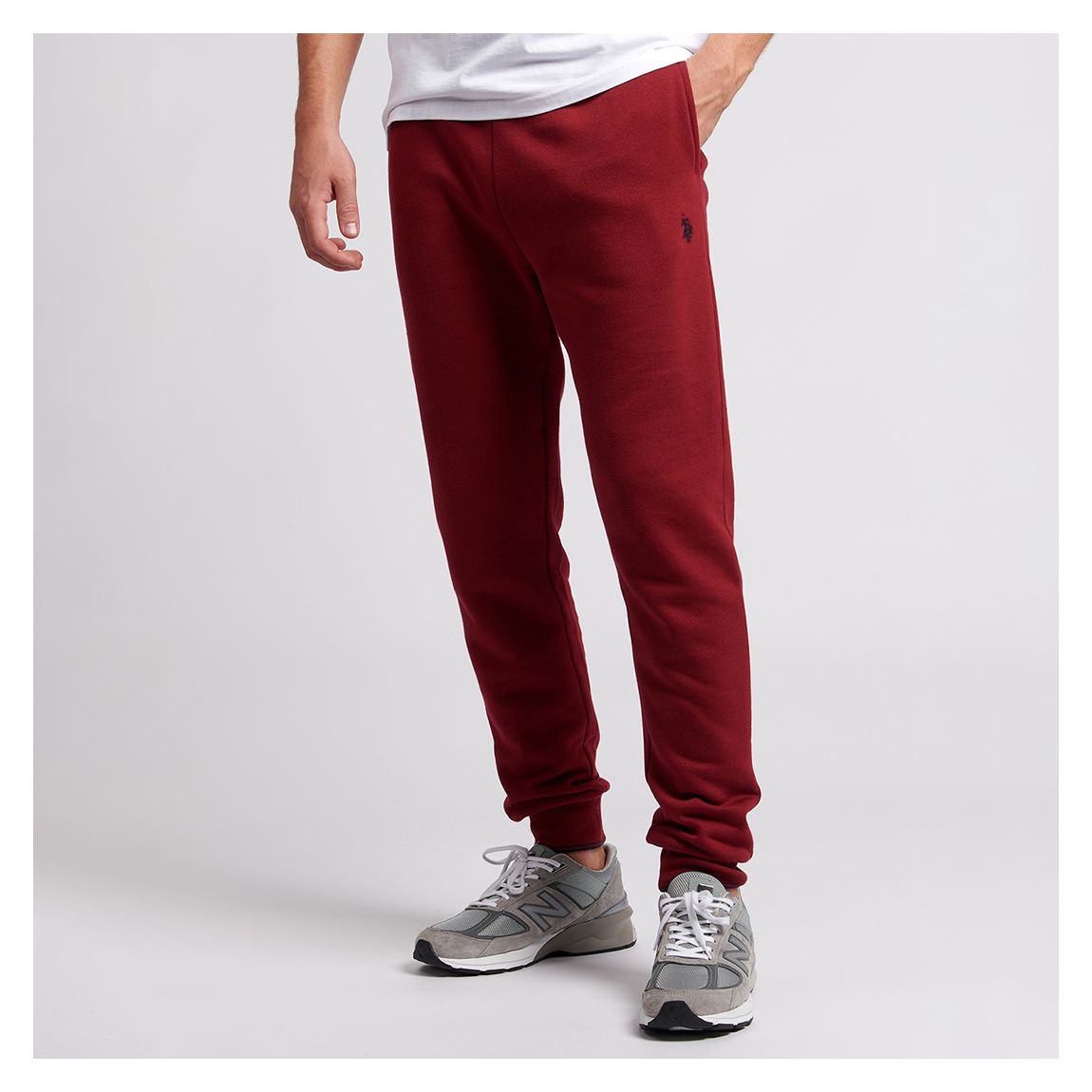 Red Tipped Cotton Blend Joggers main product photo