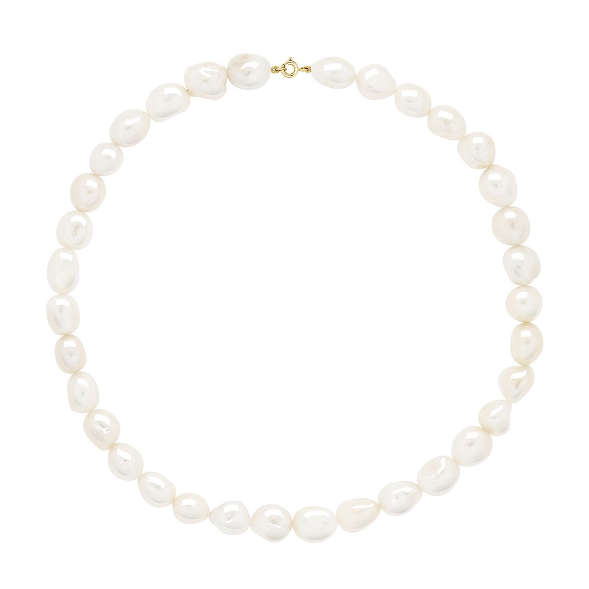 Gold And White Freshwater Pearls Necklace 6-7 Mm main product photo