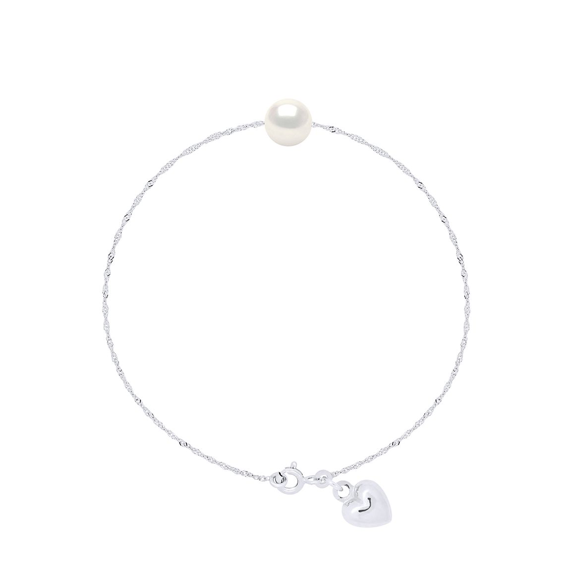 Natural White Freshwater Pearl Round Bracelet 8-9 Mm main product photo