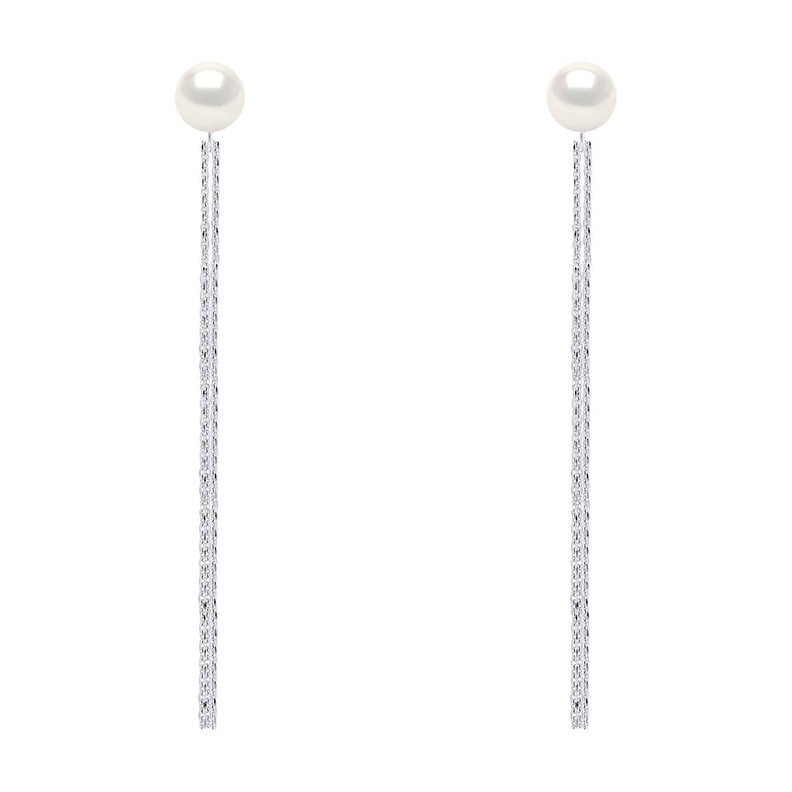 Natural White Freshwater Pearl Earrings 6-7 Mm main product photo