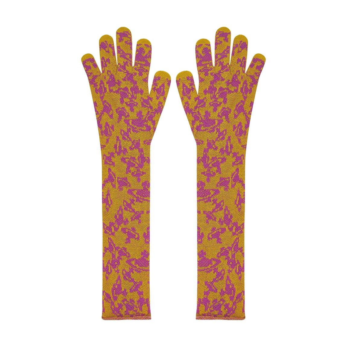 Acid Green Pink Long Gloves main product photo
