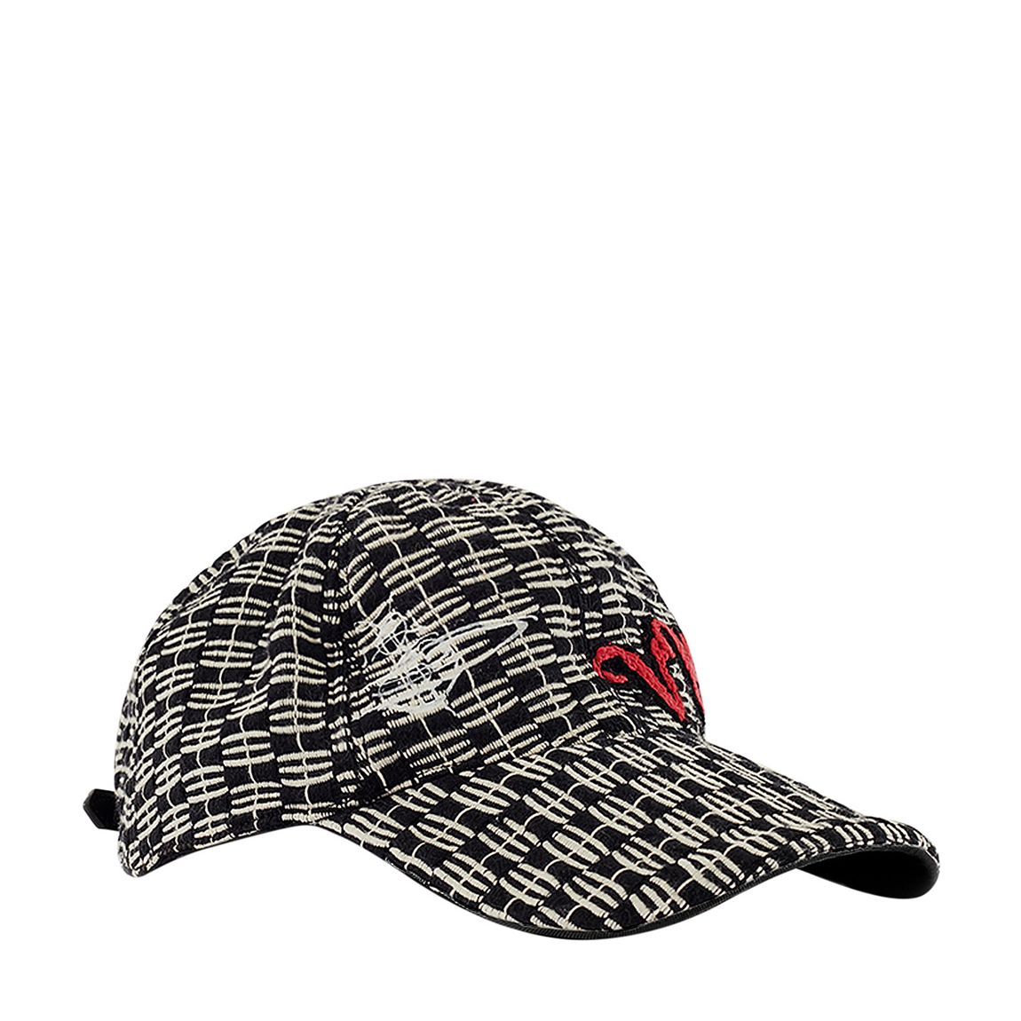Black White Pattern Hank Baseball Cap main product photo