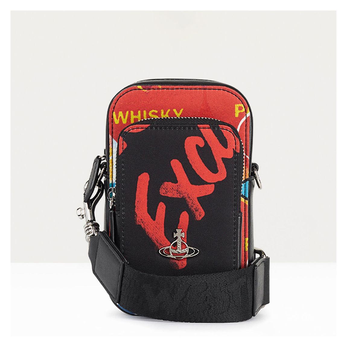 Black Multi Re-Nylon Phone Crossbody main product photo