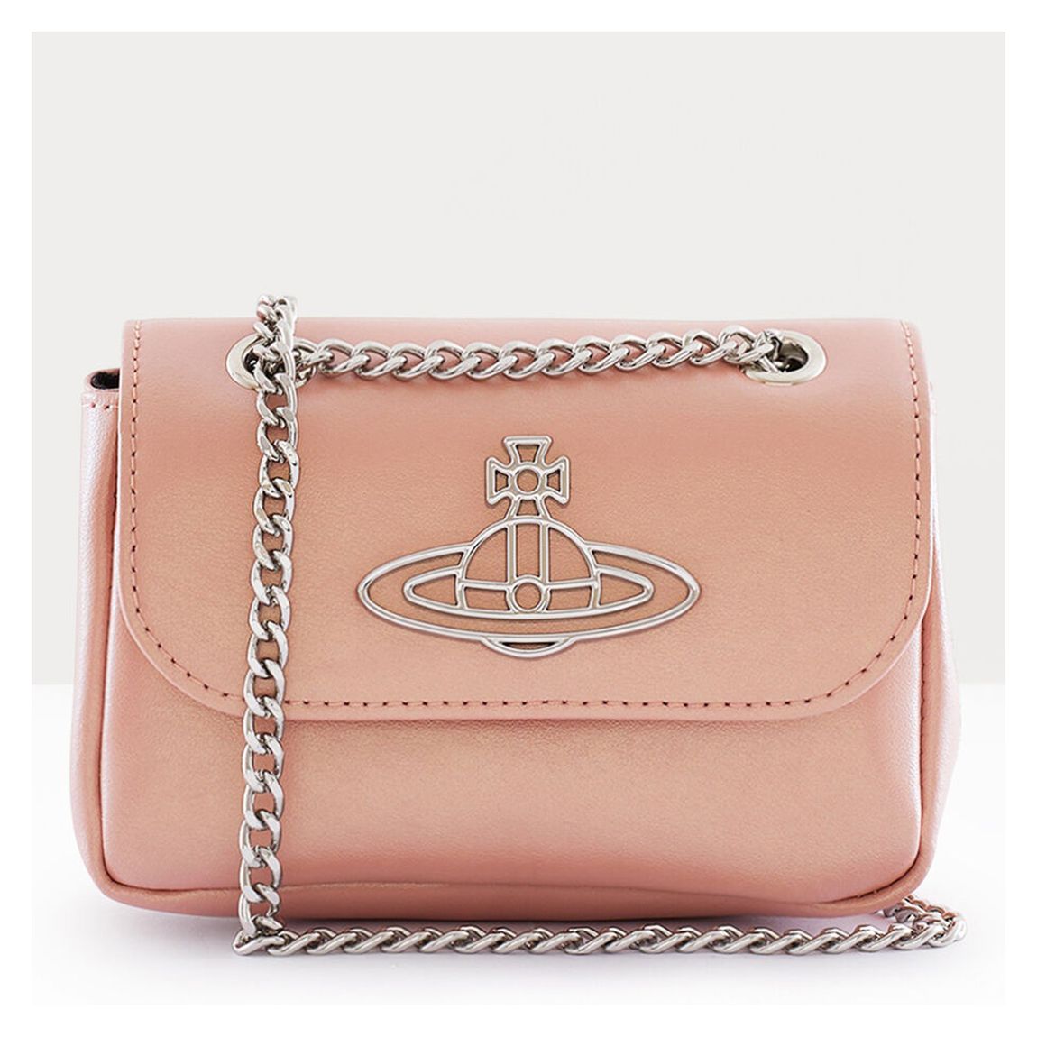 Pink Pearlised Thin Line Orb Shoulder Bag main product photo