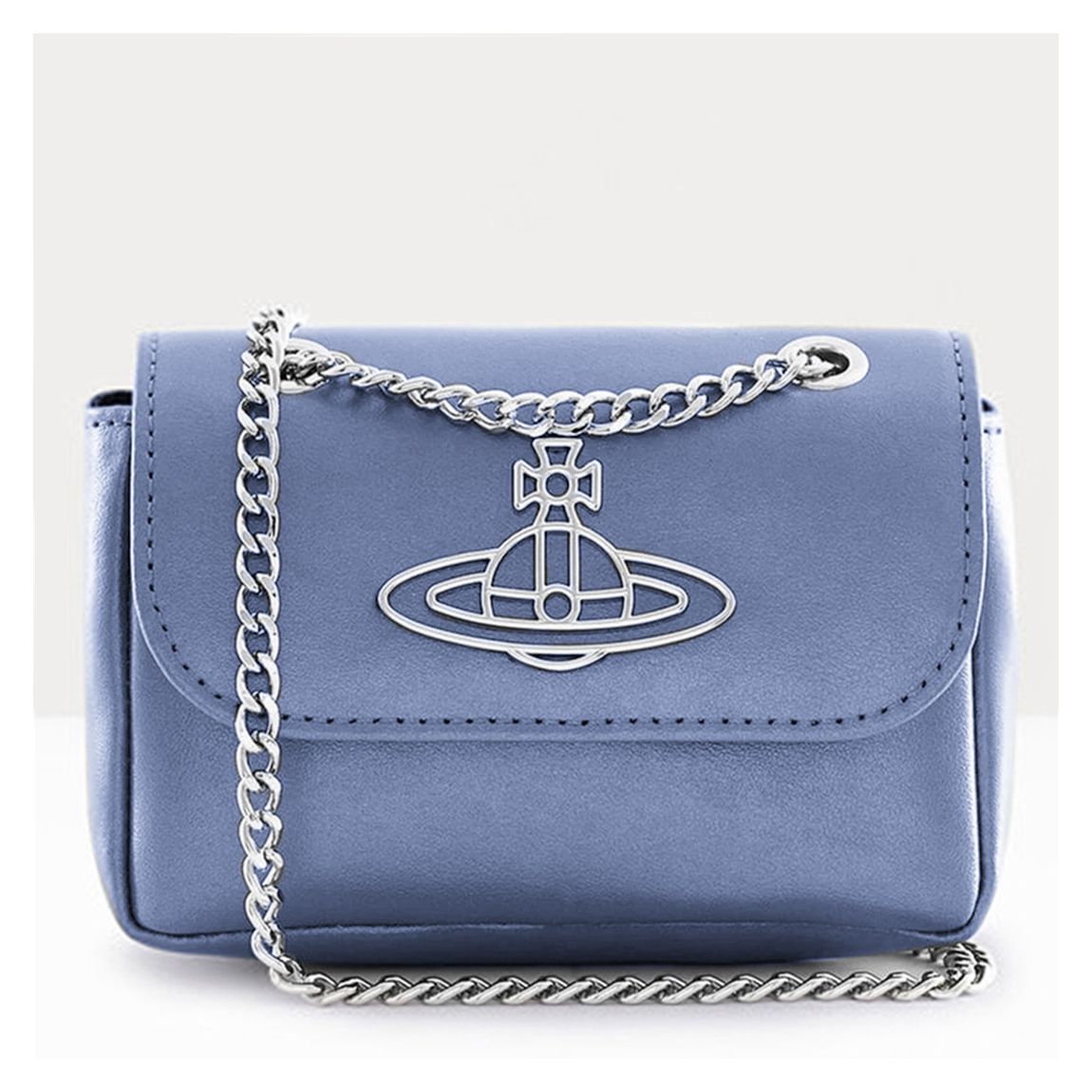PURPLE PEARLISED THIN LINE ORB MINI Crossbody main product photo
