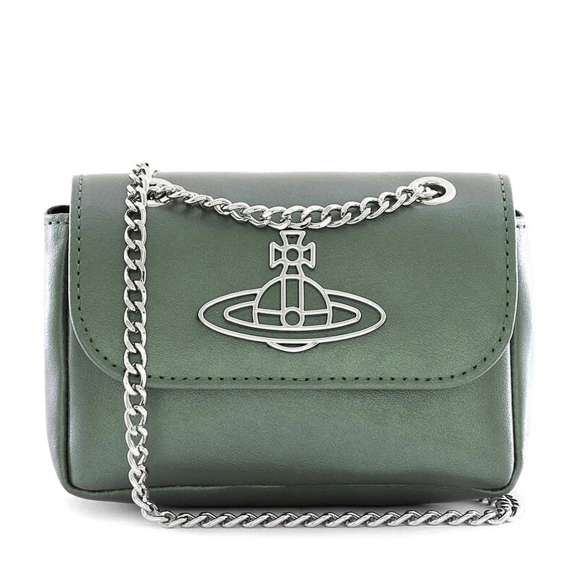 GREEN PEARLISED THIN LINE ORB MINI Crossbody main product photo