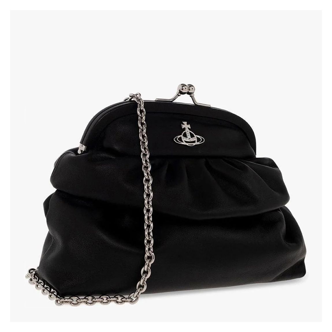 Black Eva Medium Orb Clutch main product photo