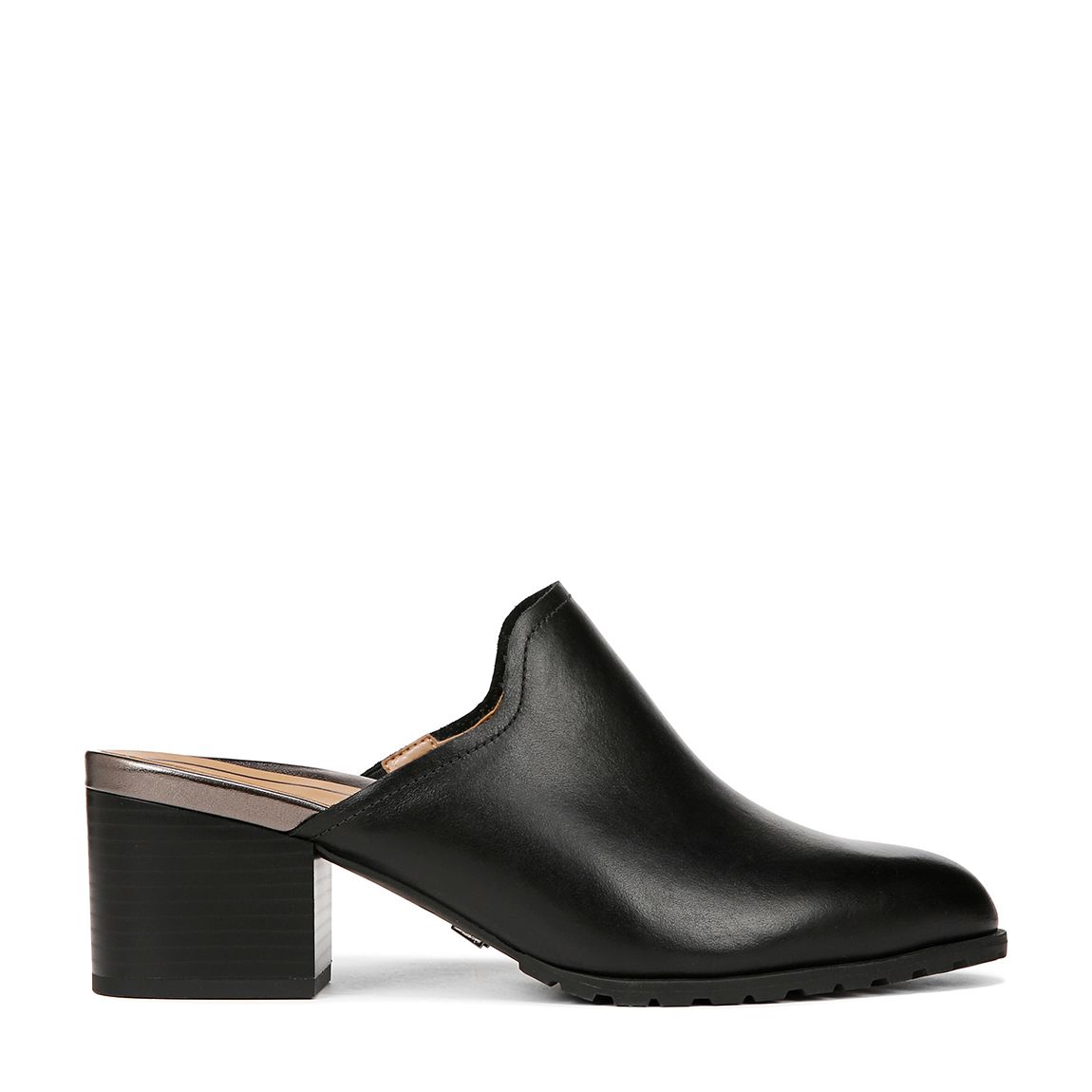Black Leather Claremont Mule main product photo