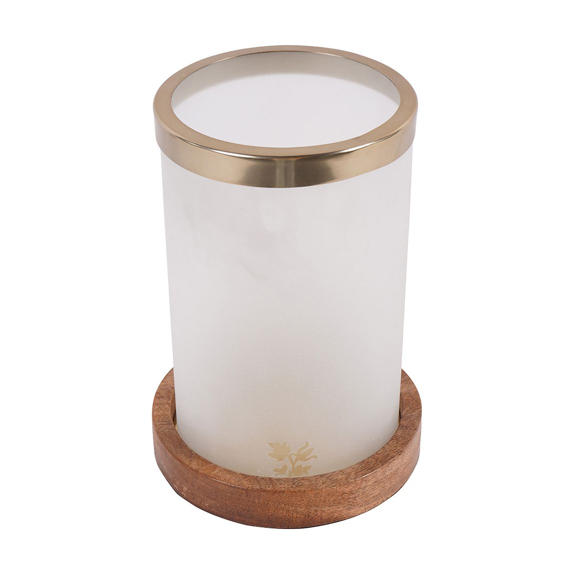 Laura Ashley Small Frosted Glass Hurricane main product photo