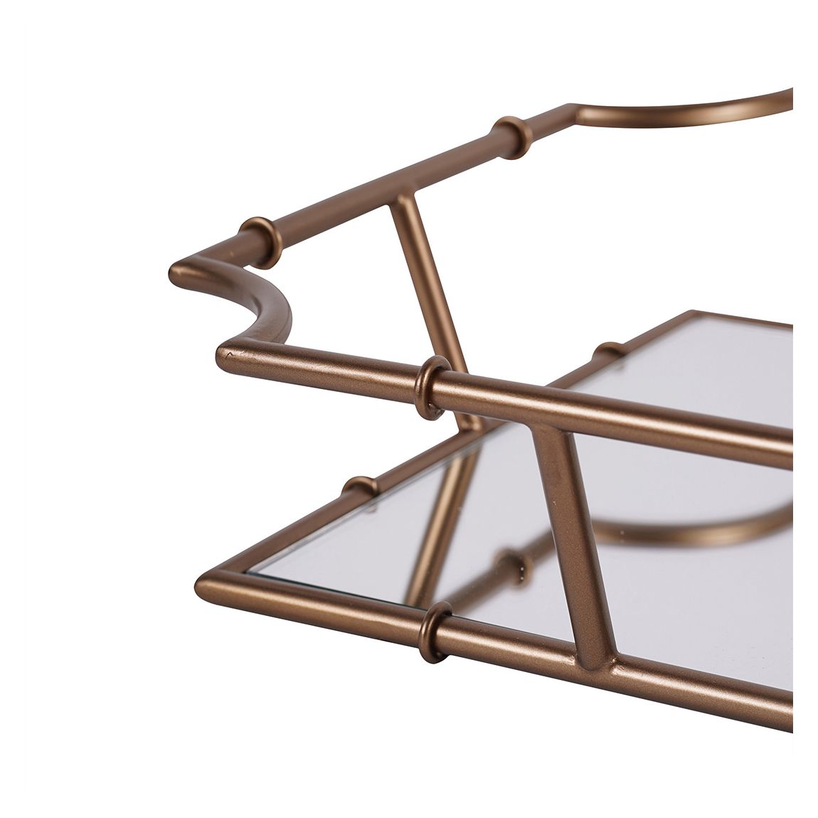 Laura Ashley Antique Brass Bamboo Finish Tray main product photo