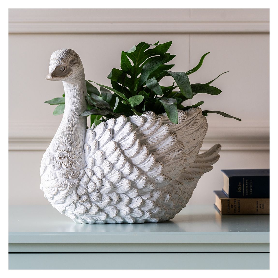 Large Distressed Swan Planter main product photo