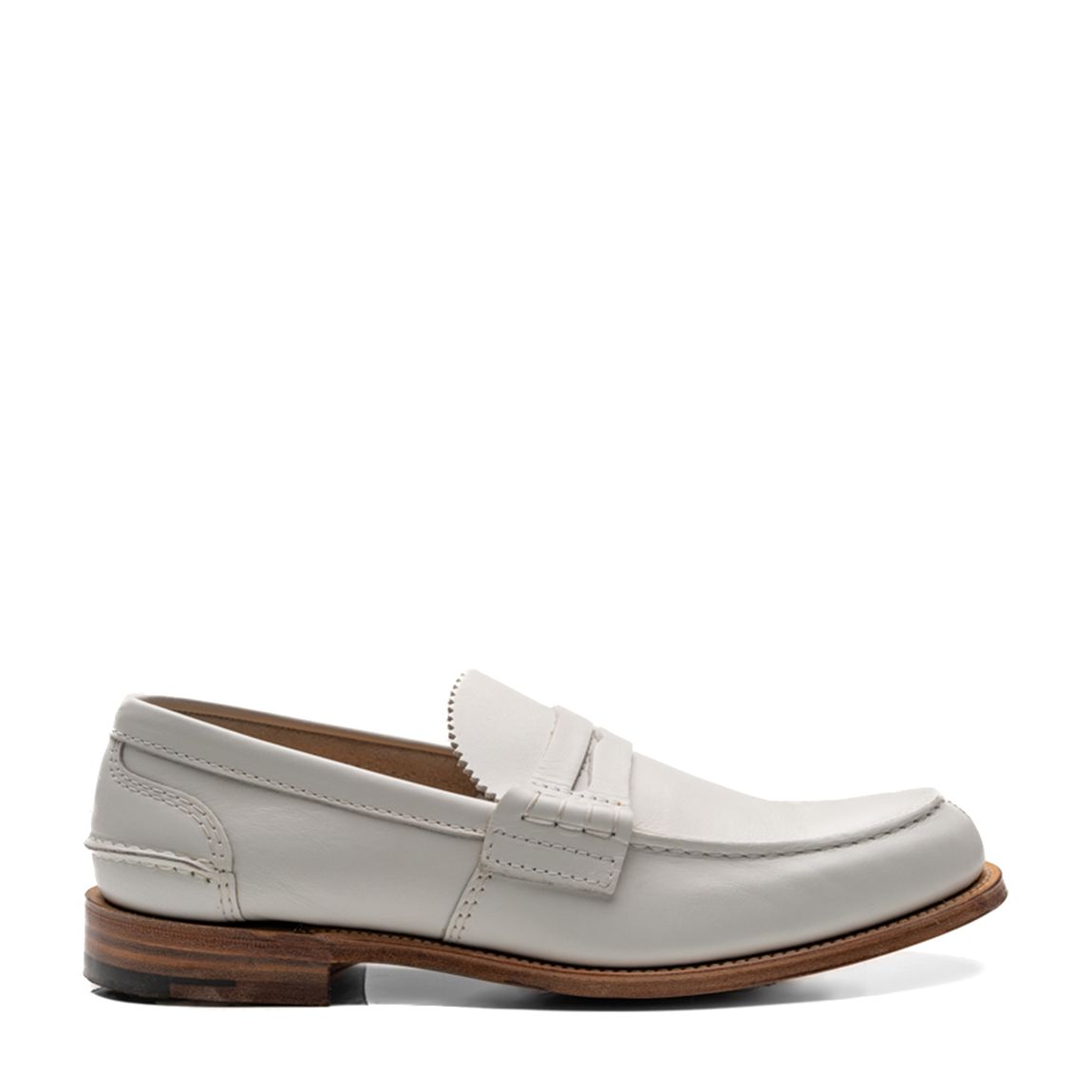 White Pembrey Leather Loafers main product photo