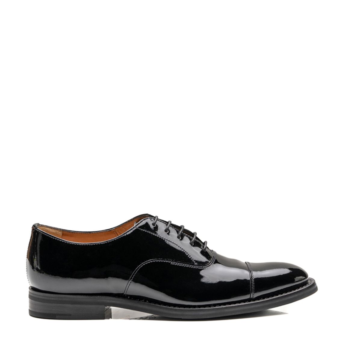 Black Consul Patent Flat Shoes main product photo