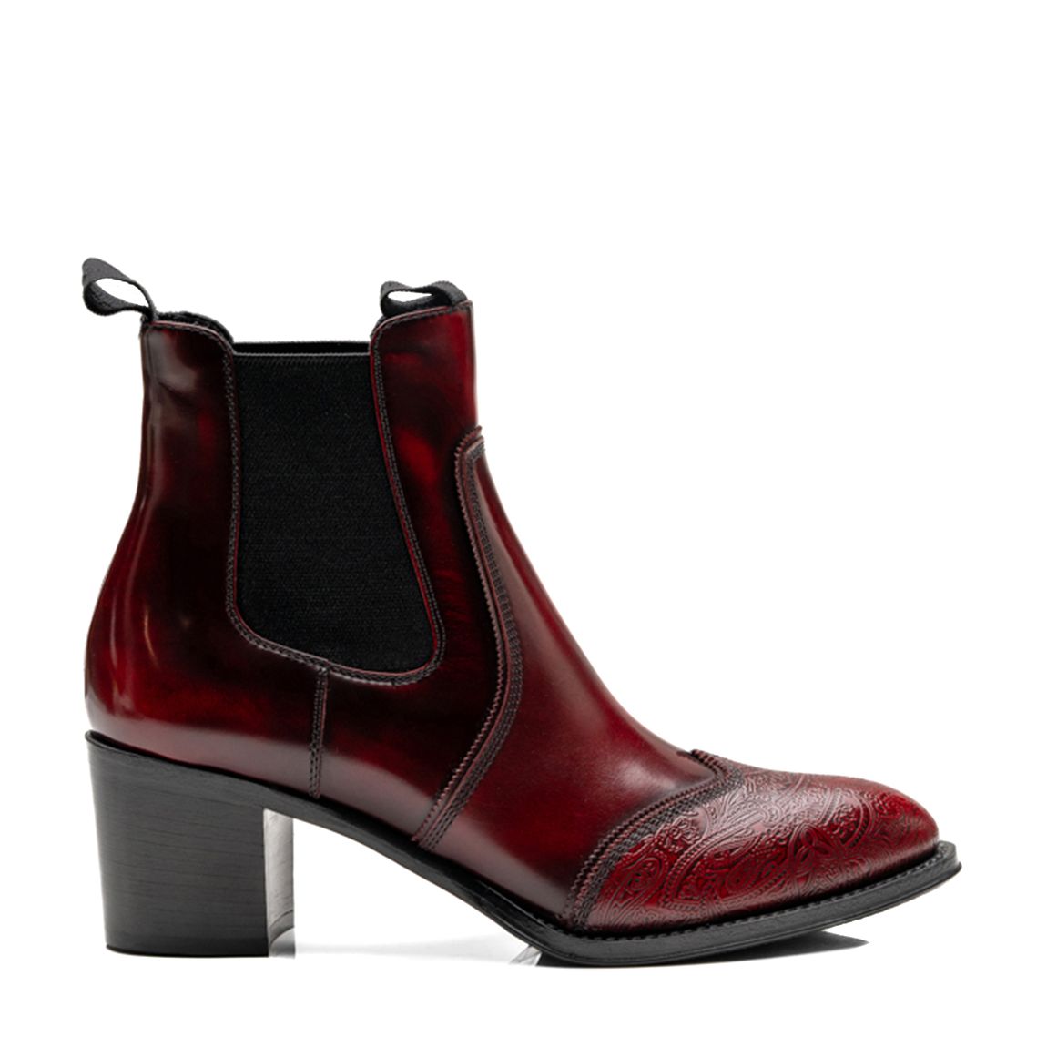 Burgundy Eve 55 Western Ankle Boots main product photo
