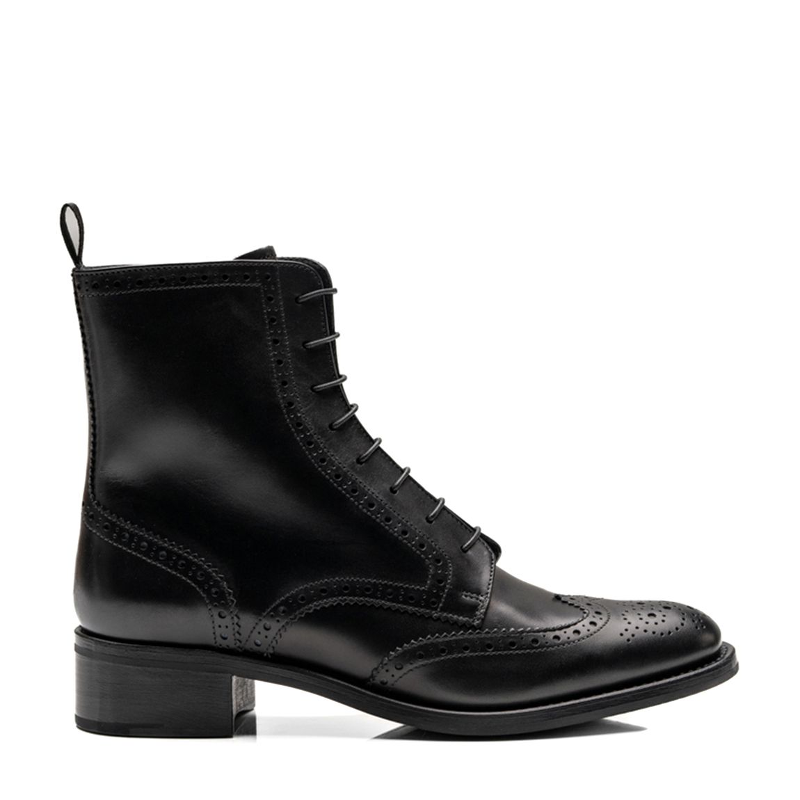 Black Sylvie Leather Ankle Boots main product photo