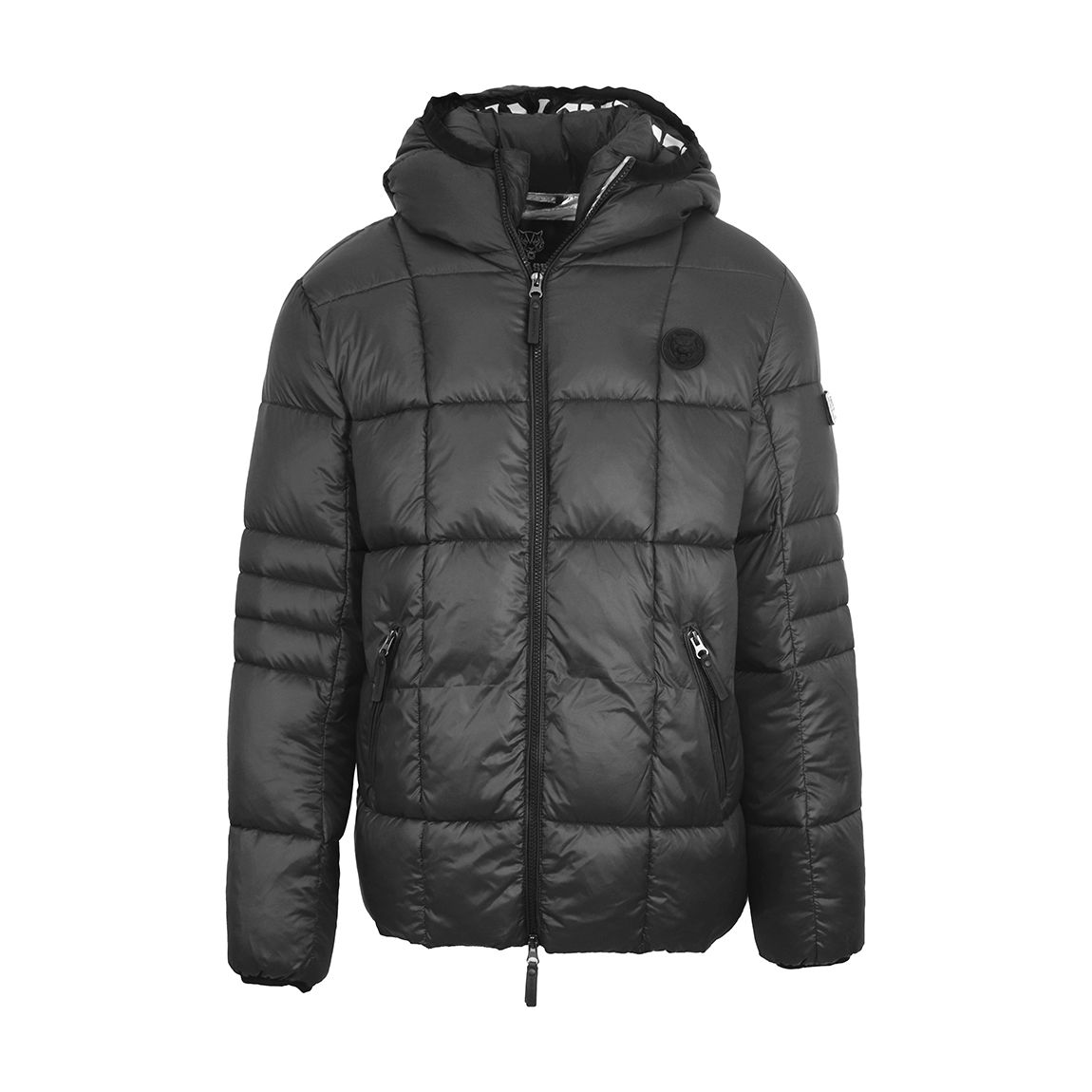 Black Hooded Puffer Jacket main product photo