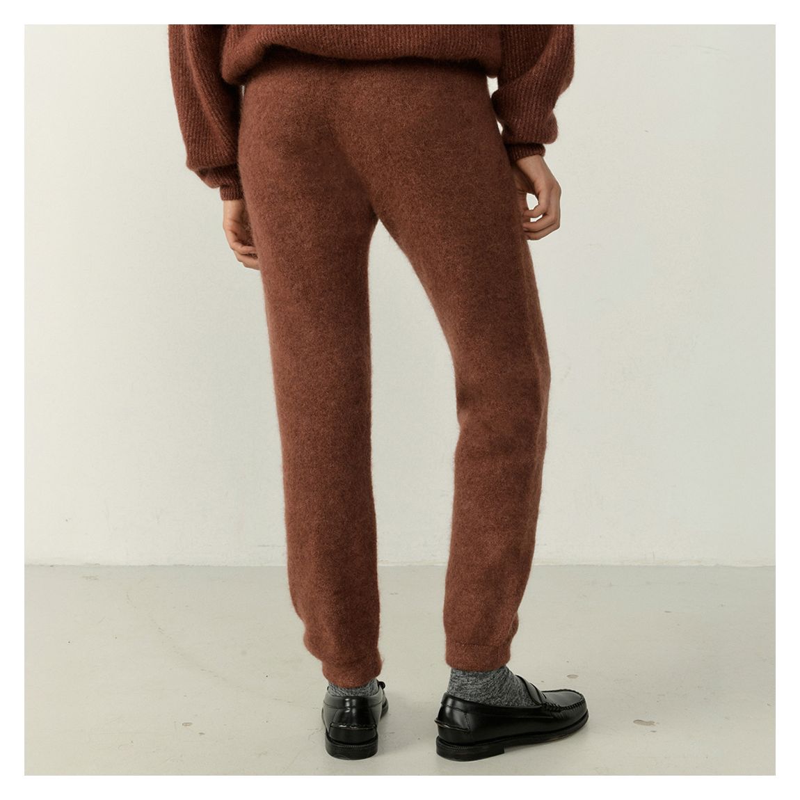Chocolate Wool Blend Joggers main product photo
