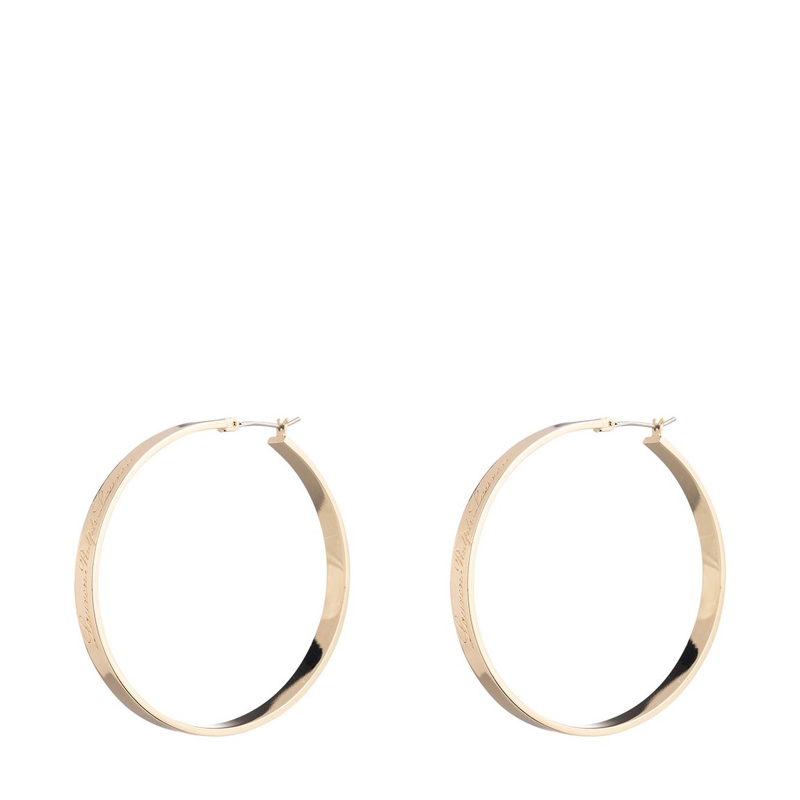 Gold-Tone Script Logo Large Hoop Earrings main product photo