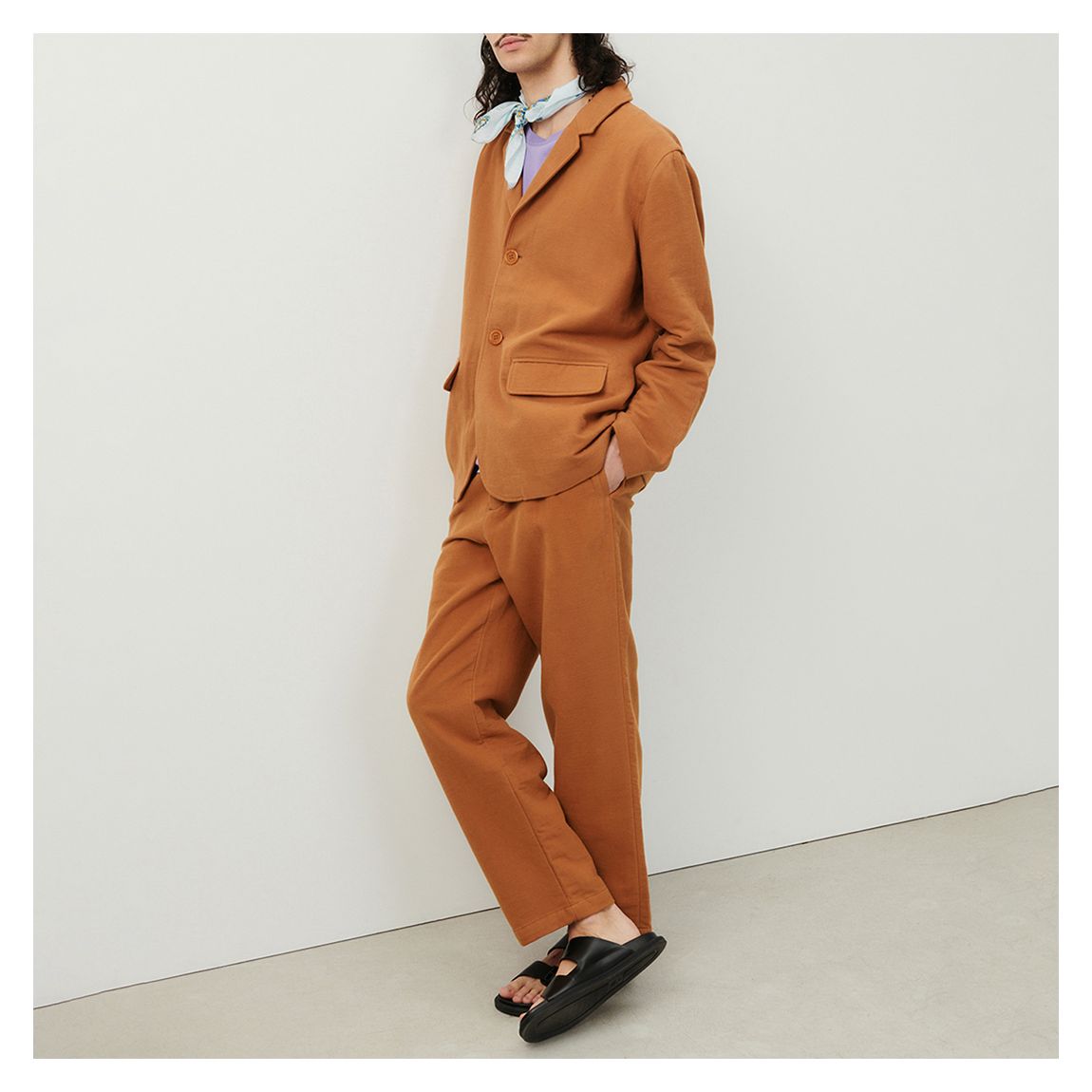 Rust Cotton Blazer main product photo