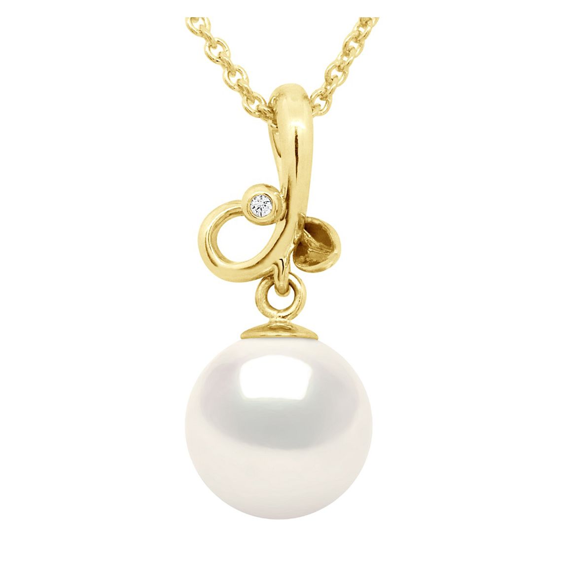 Triple Knot Yellow Gold Diamond Pendant Necklace main product photo