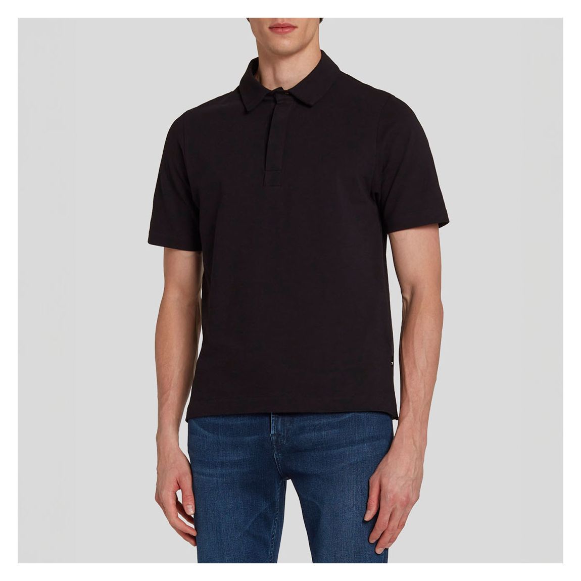 Black Piquet Short Sleeve Polo Shirt main product photo