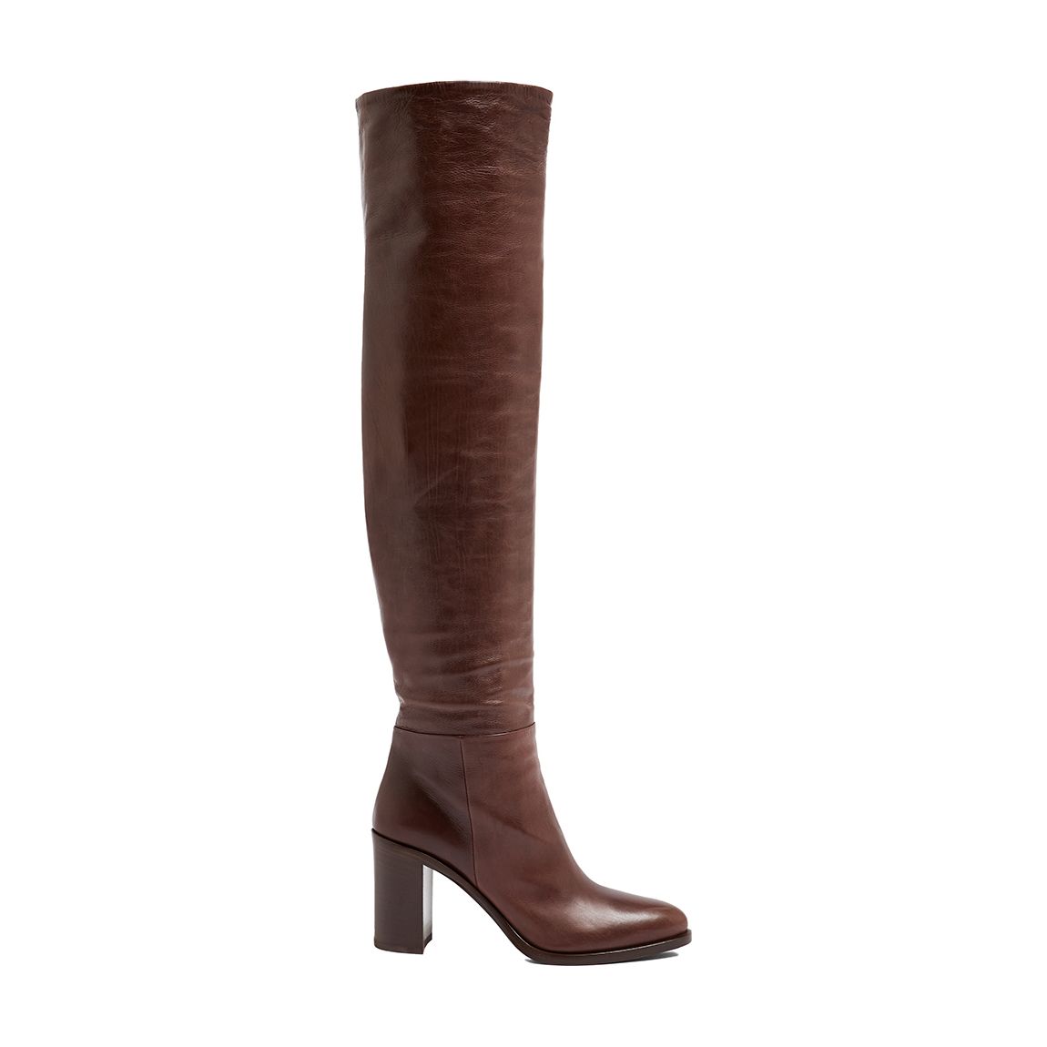 Brown Leather Long Boot main product photo