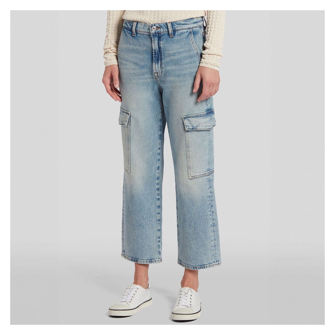 Light Blue Logan Cargo Jeans main product photo