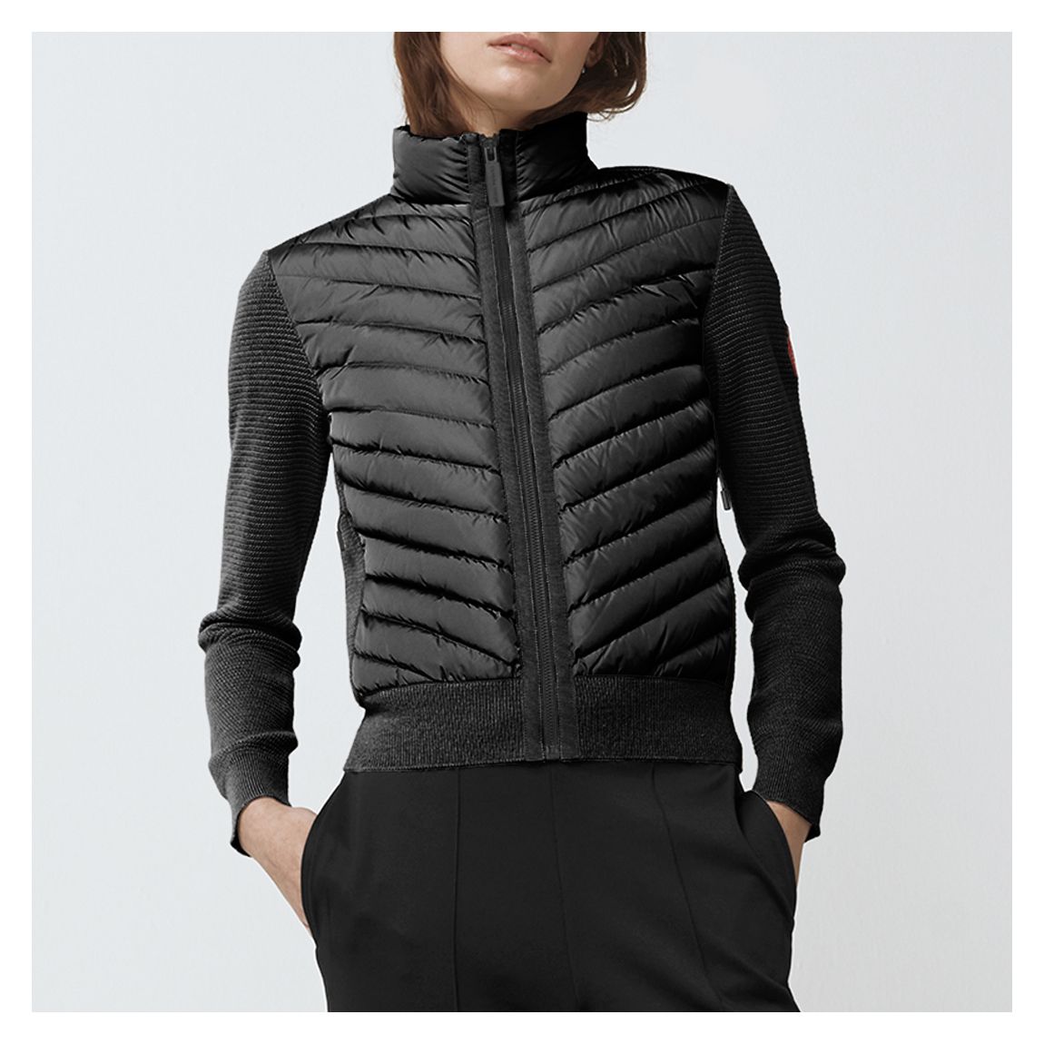 Black Hybridge Wool Jacket main product photo