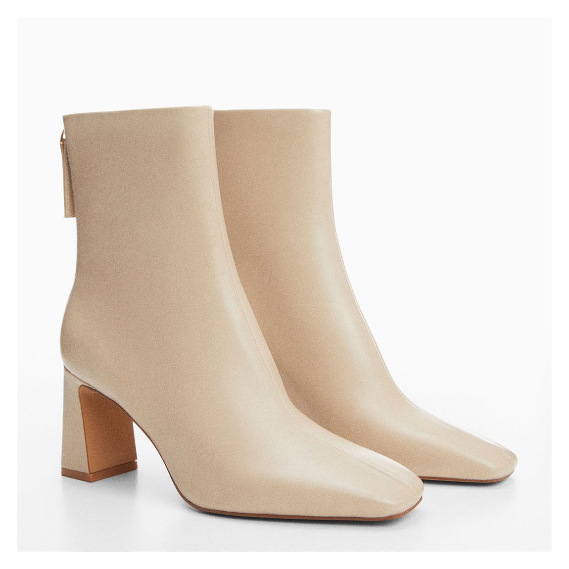 Cream Heeled Ankle Boots main product photo