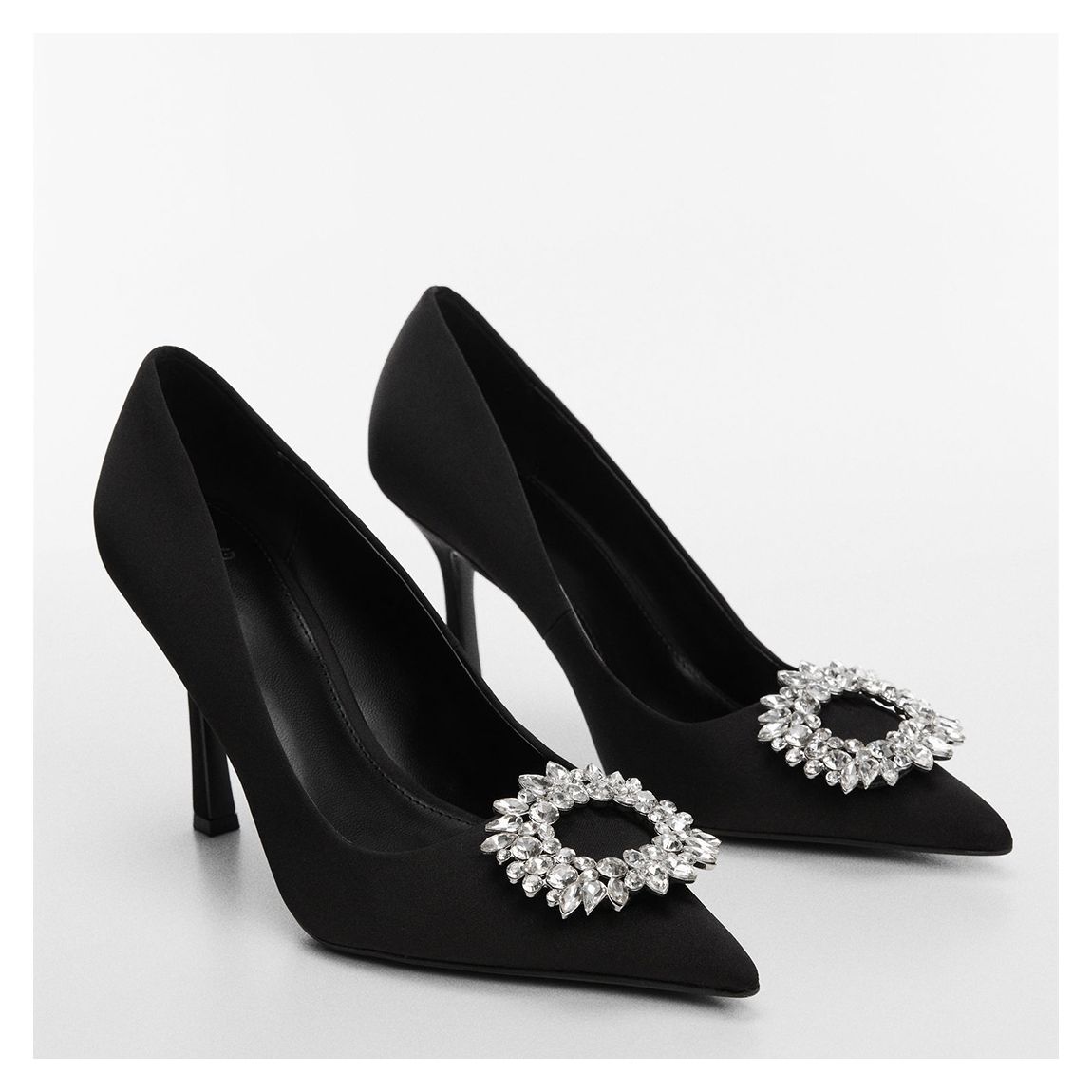 Black Embellished Pointed Toe Stilettos main product photo