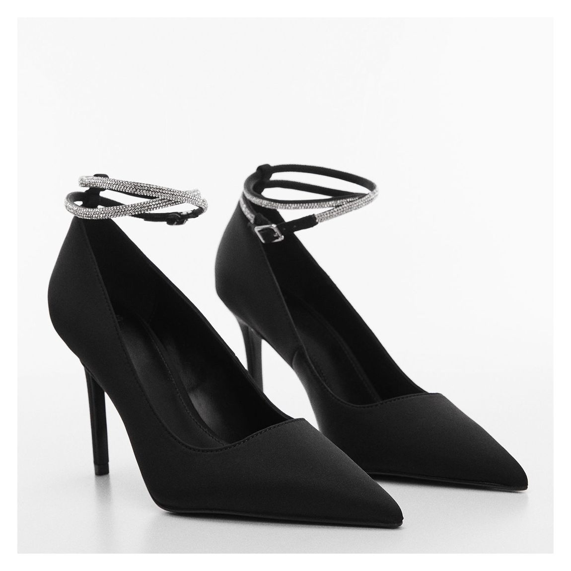 Black Stilettos with Rhinestone Detail main product photo