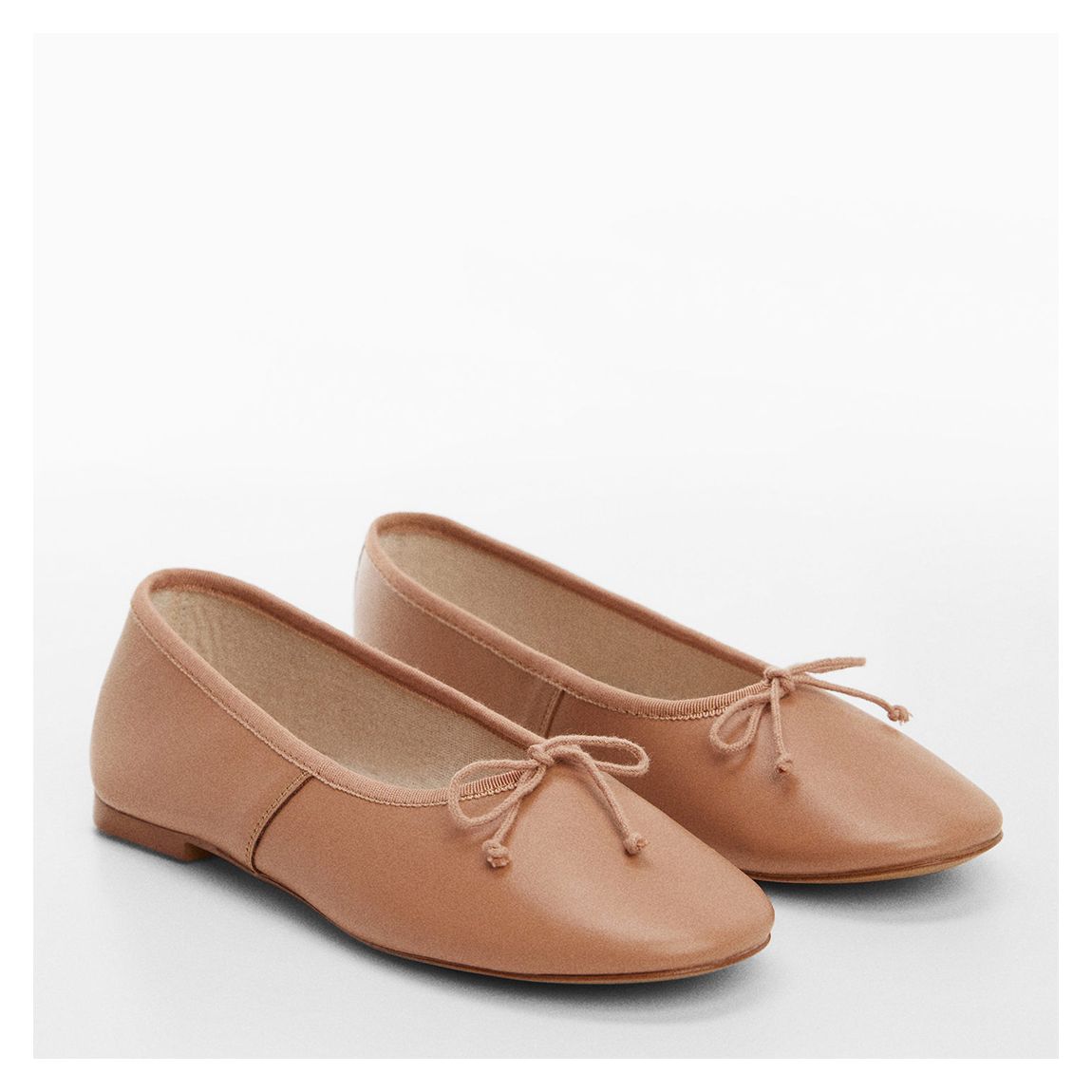 Tan Leather Ballet Flats main product photo
