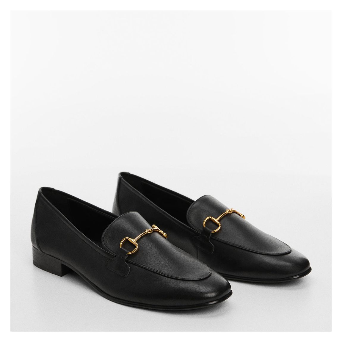 Black Leather Horsebit Loafers main product photo