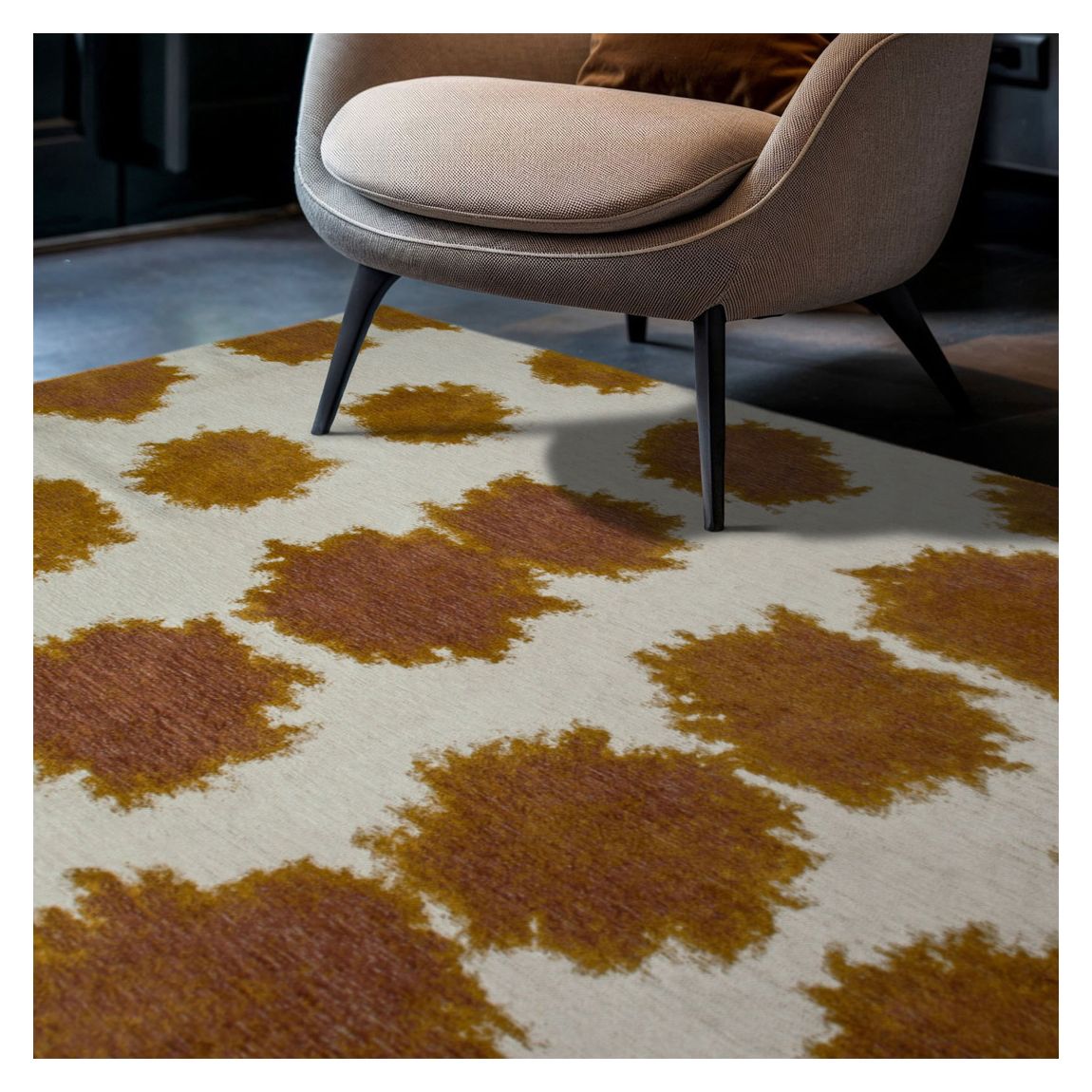 Paintball - Red Rhum 170x240cm Rug, Brown main product photo
