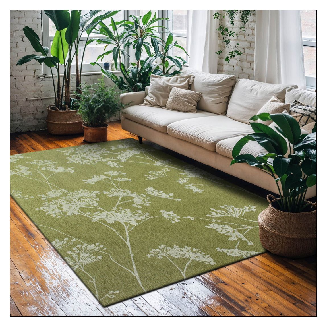Parsley - Blossom 170x240cm Rug, Green main product photo
