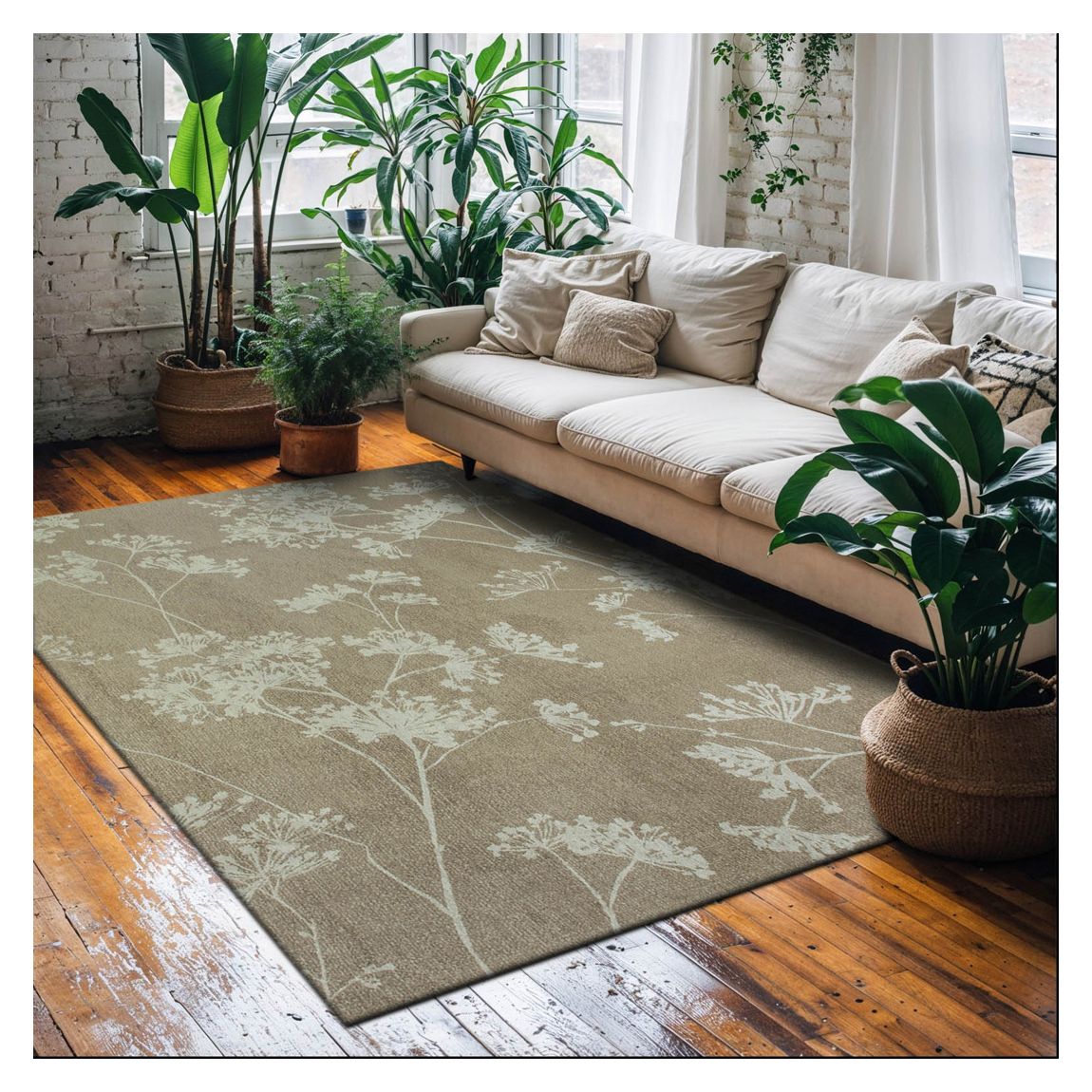 Parsley - Parchment 200x280cm Rug, Grey main product photo
