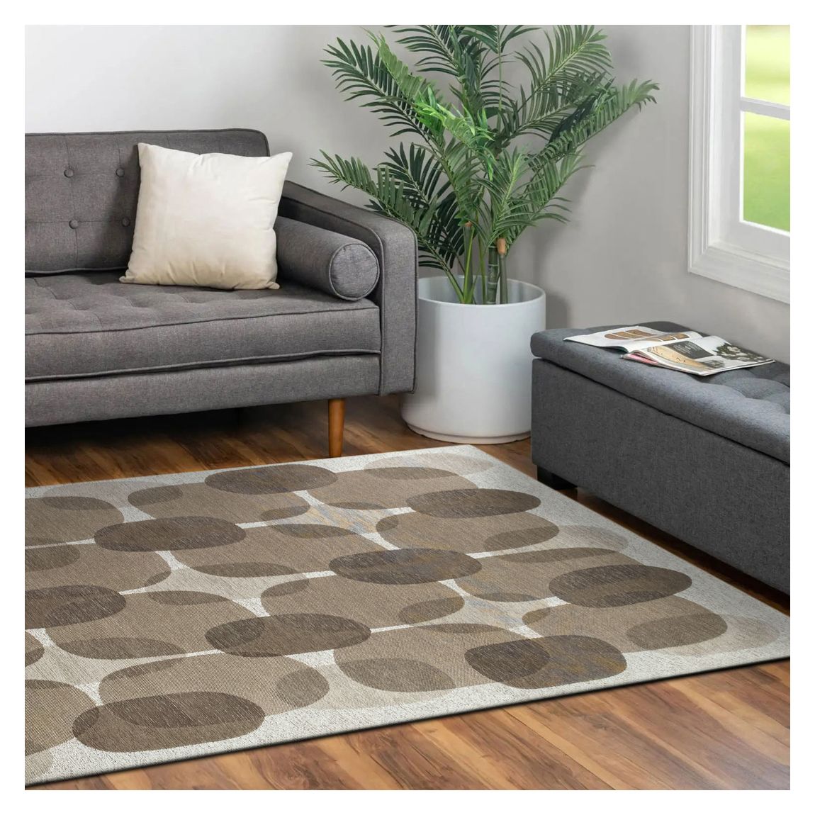 Cafe - Easther 240x340cm Rug, Grey main product photo