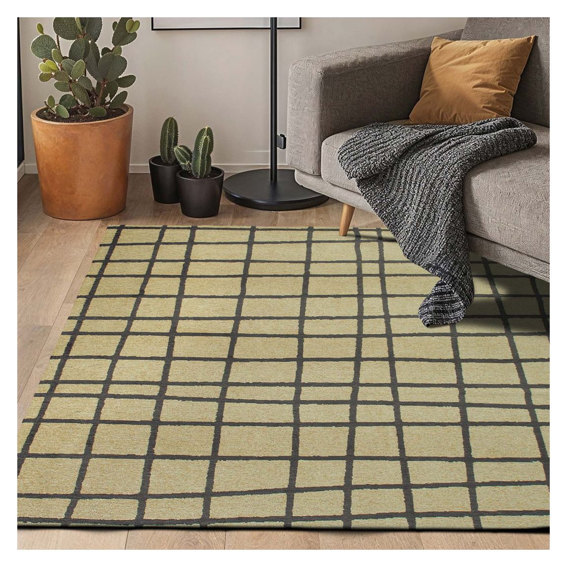 Caro - Creamy Black 200x280cm Rug, Grey main product photo