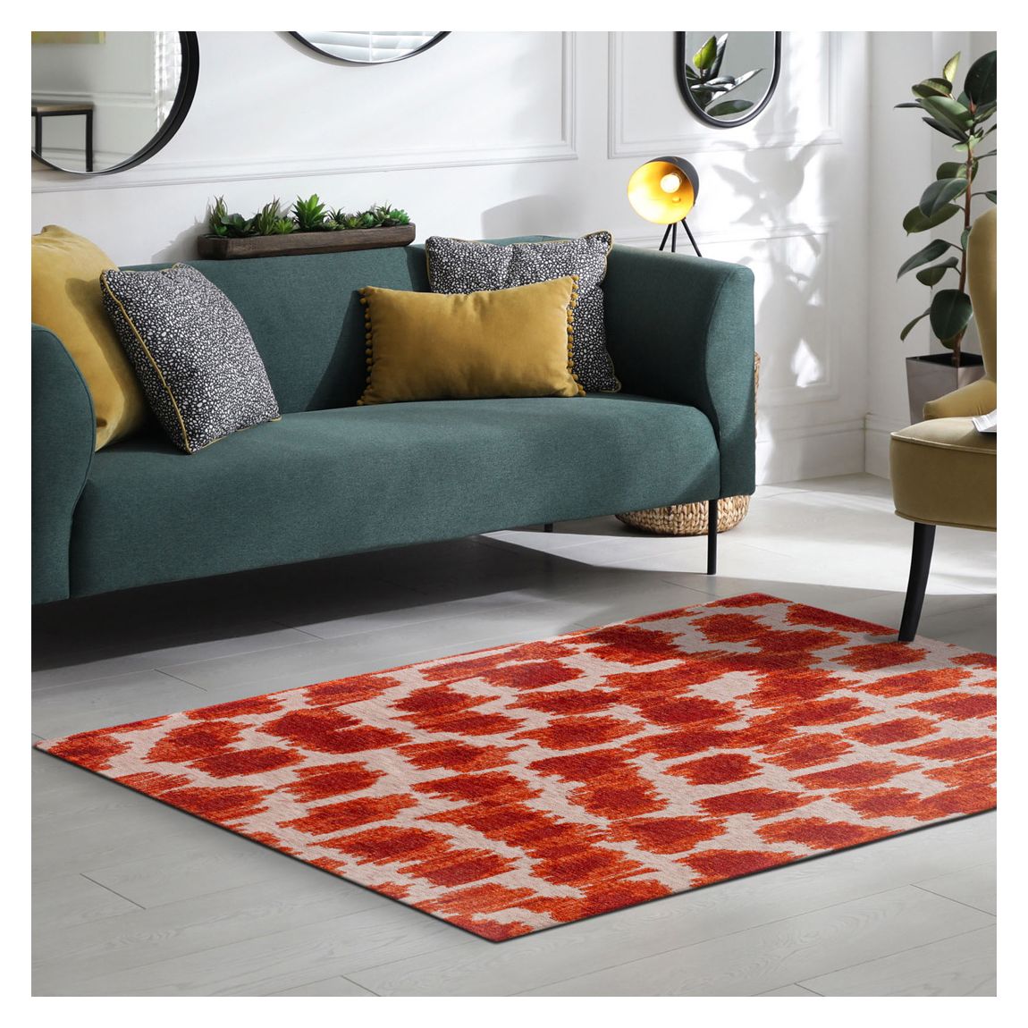 Ikat - Orange Blood 200x280cm Rug, Orange main product photo