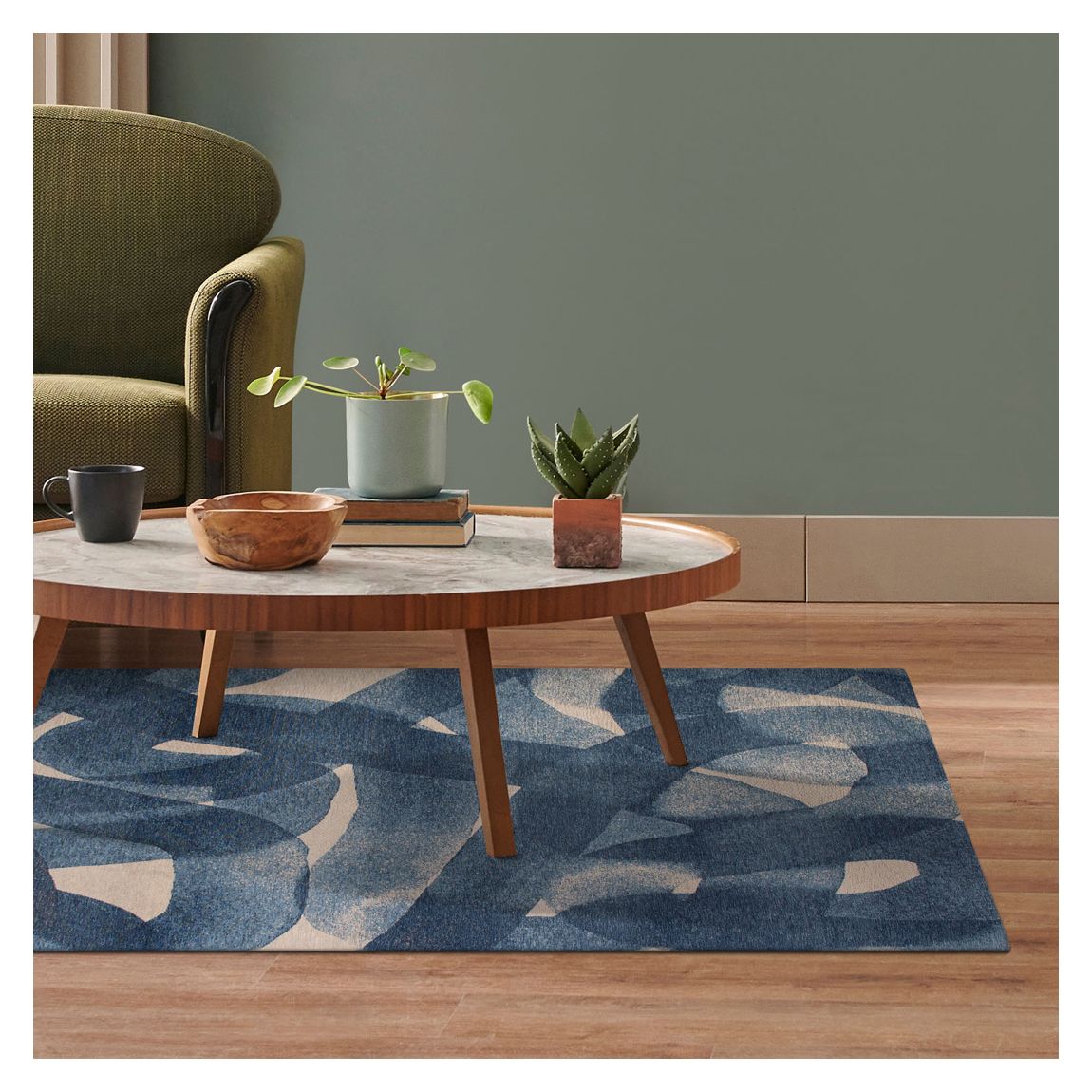 My way - Ink 170x240cm Rug, Blue main product photo