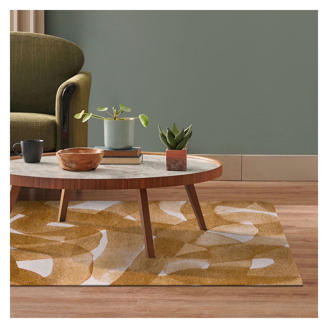 My way - Mustard 240x340cm Rug, Yellow main product photo