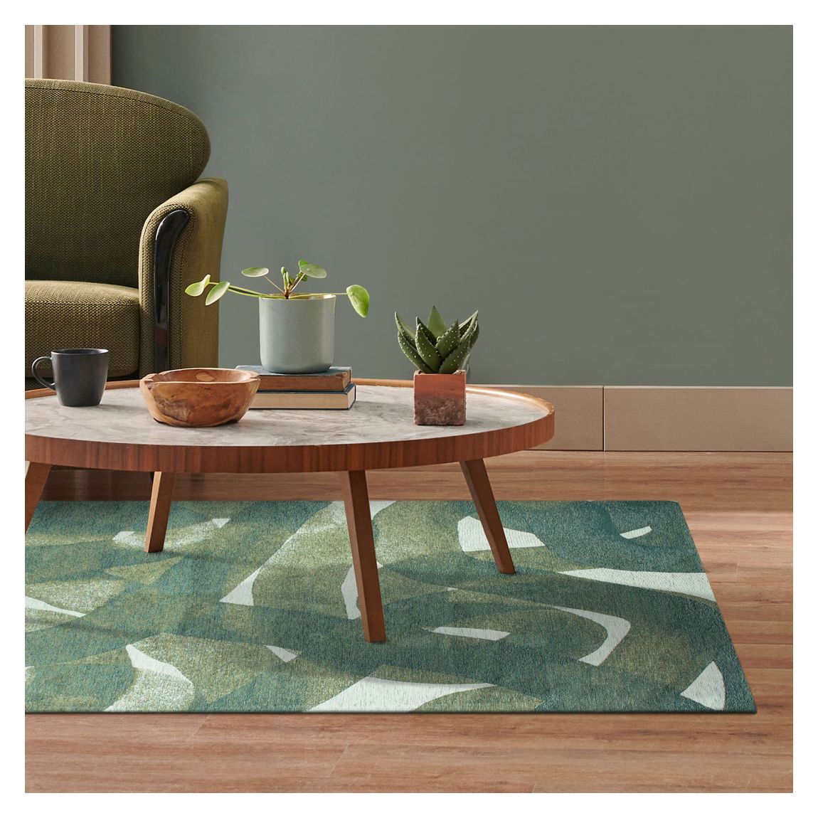 My way - Teal 170x240cm Rug, Grey main product photo