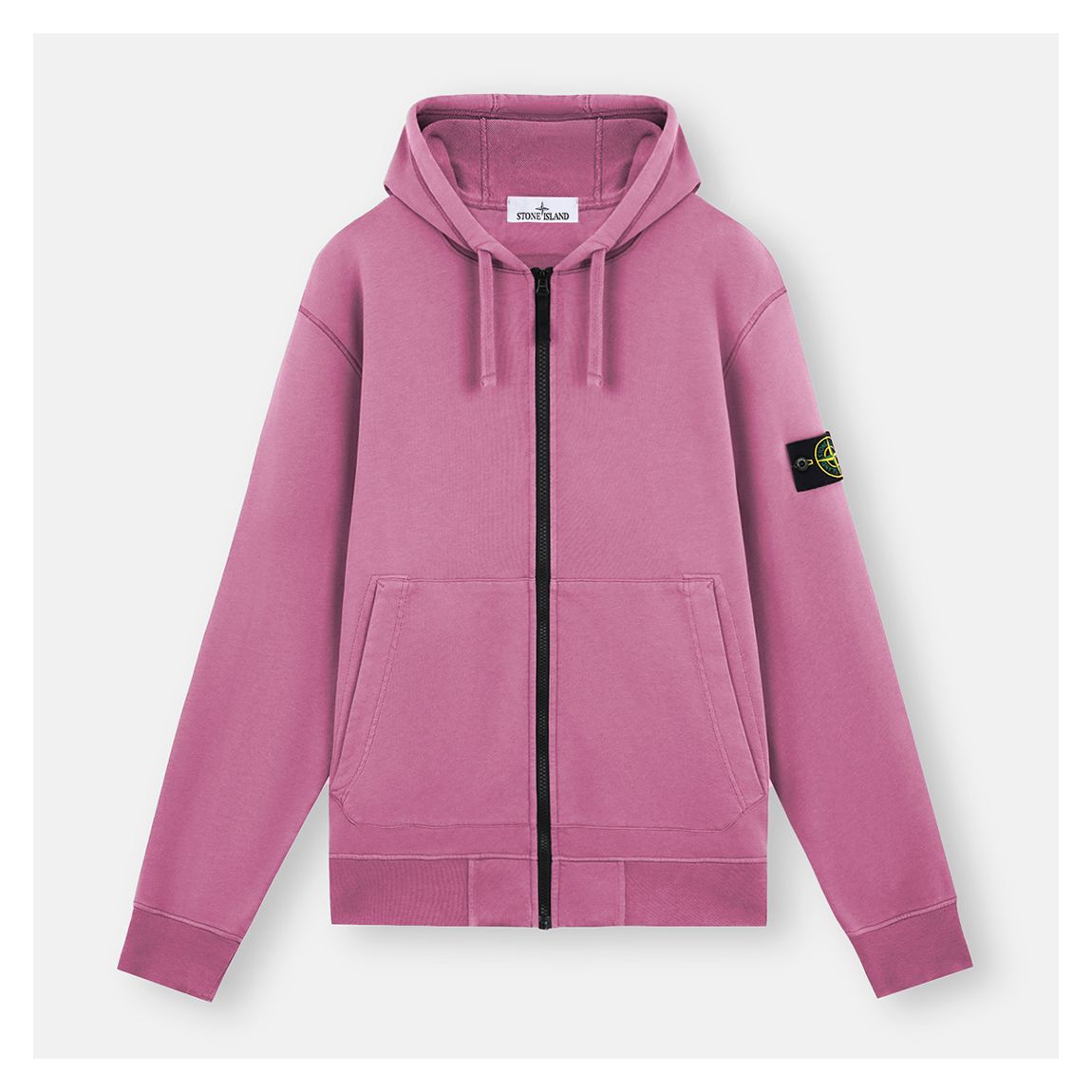 Pink Badge Cotton Zip Hoodie main product photo